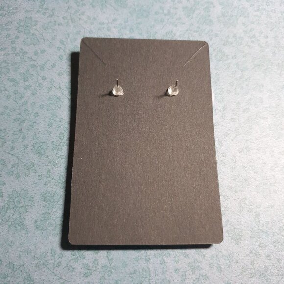 Round Pale Blue Pink Purple Stud Stone Earrings Retro Dyed Natural Costume - Picture 4 of 4